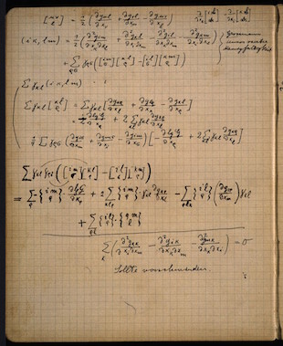 Page from Einstein's Zurich Notebook